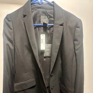 J.Crew Super 120's Black Wool Blazer Size 8 NWT $230
